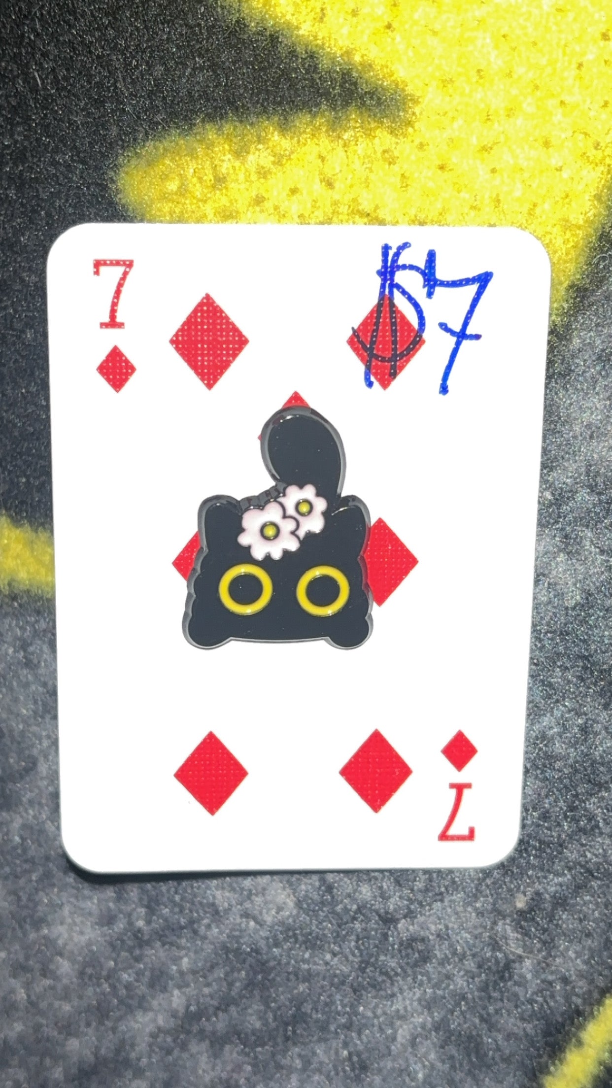 Black Kitty Enamel Pin