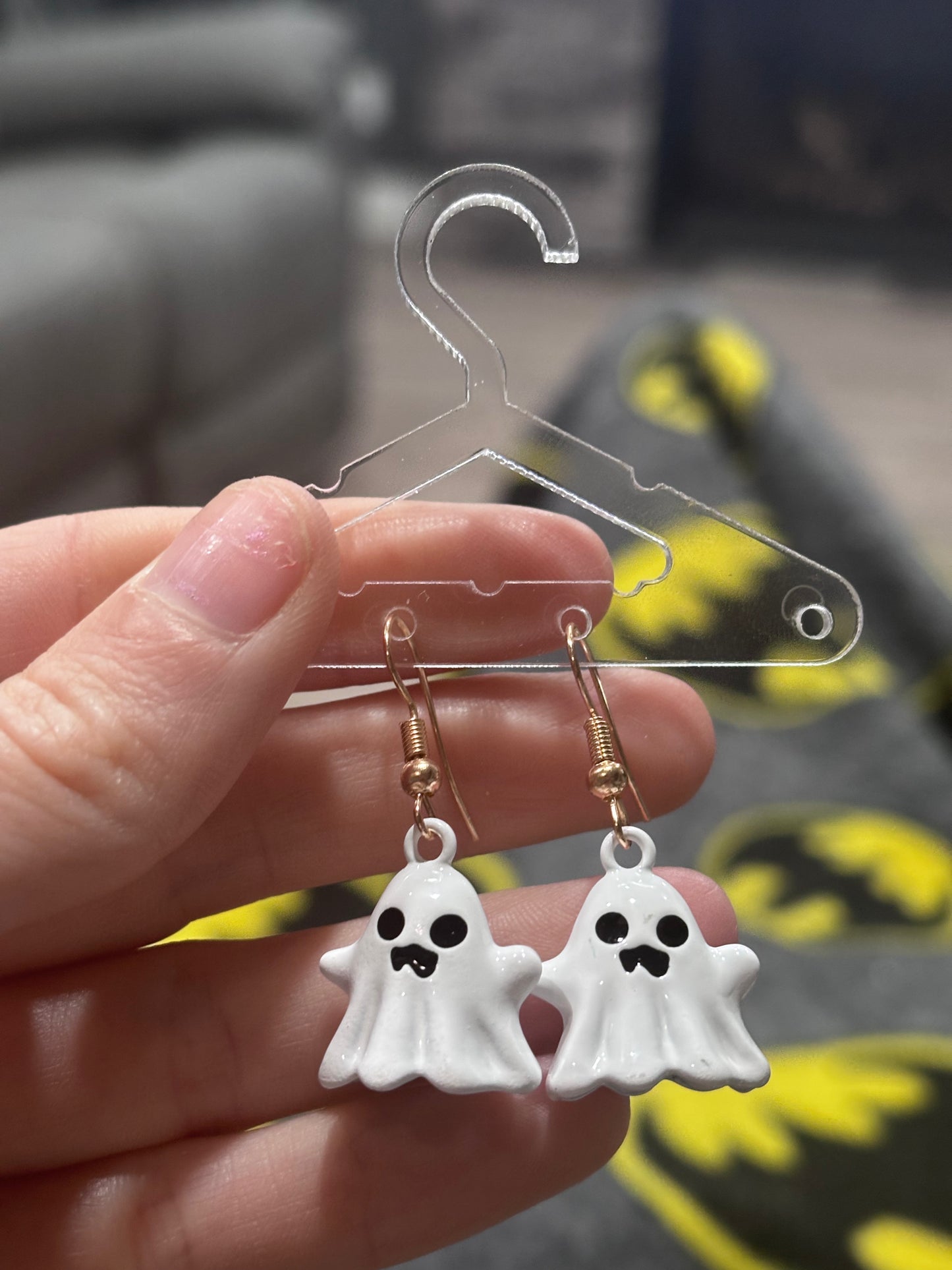 Metal Ghost Earrings