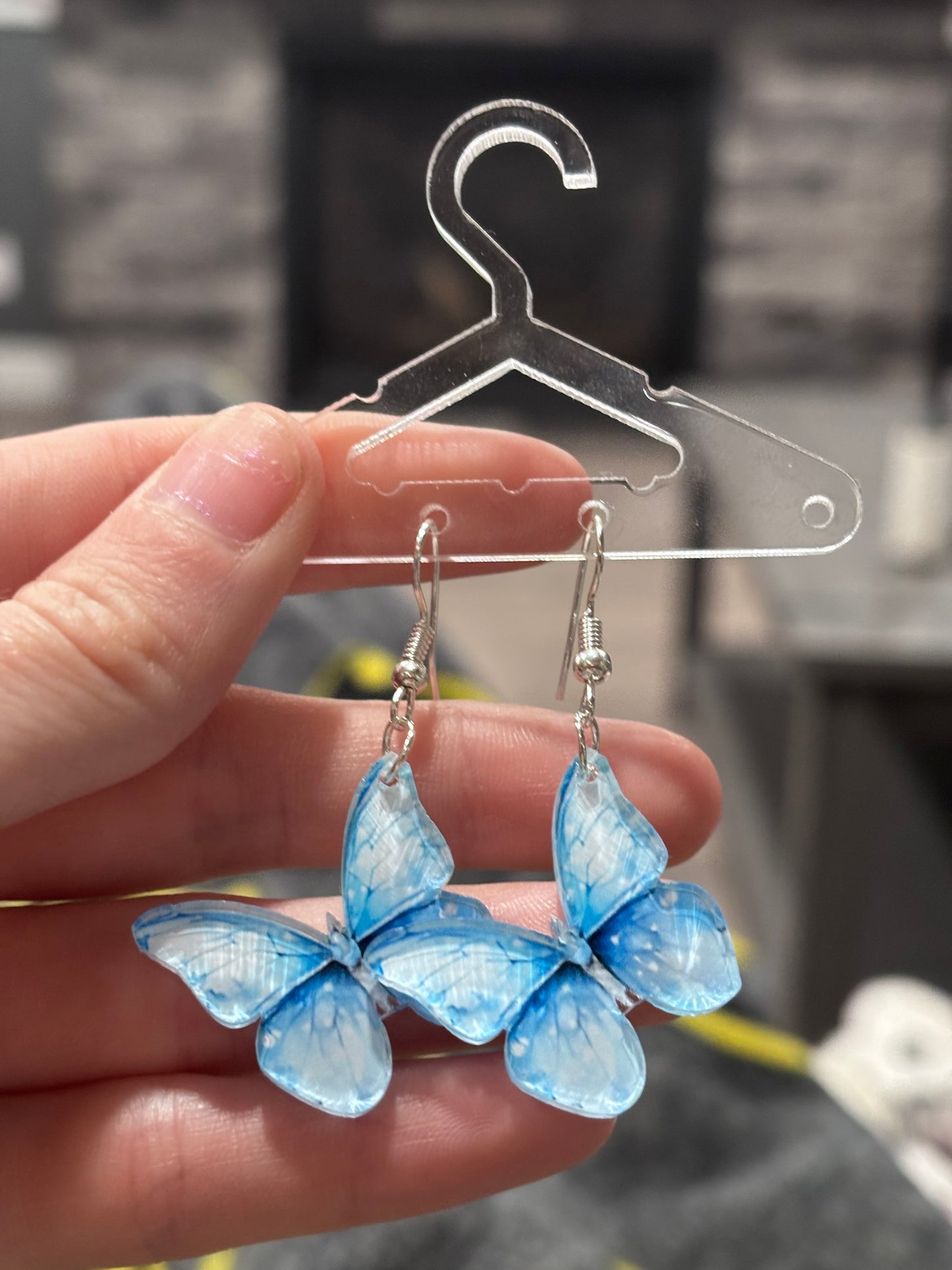 Blue Butterfly Earrings