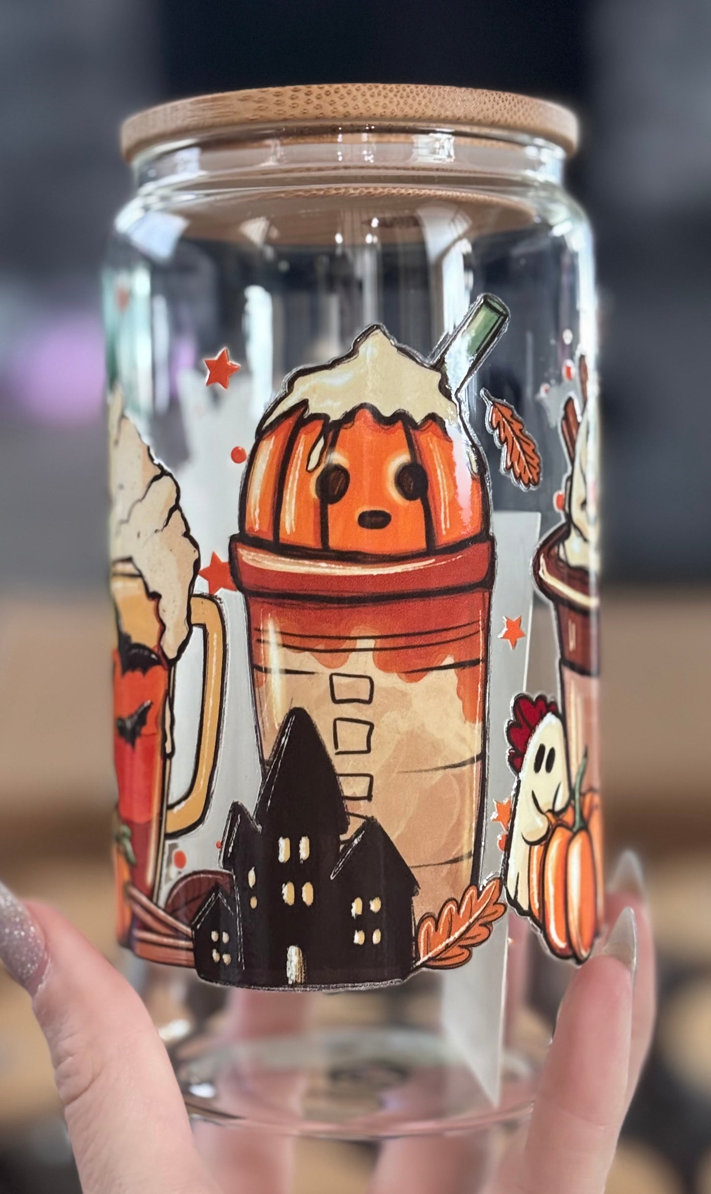 Halloween Glass Cup