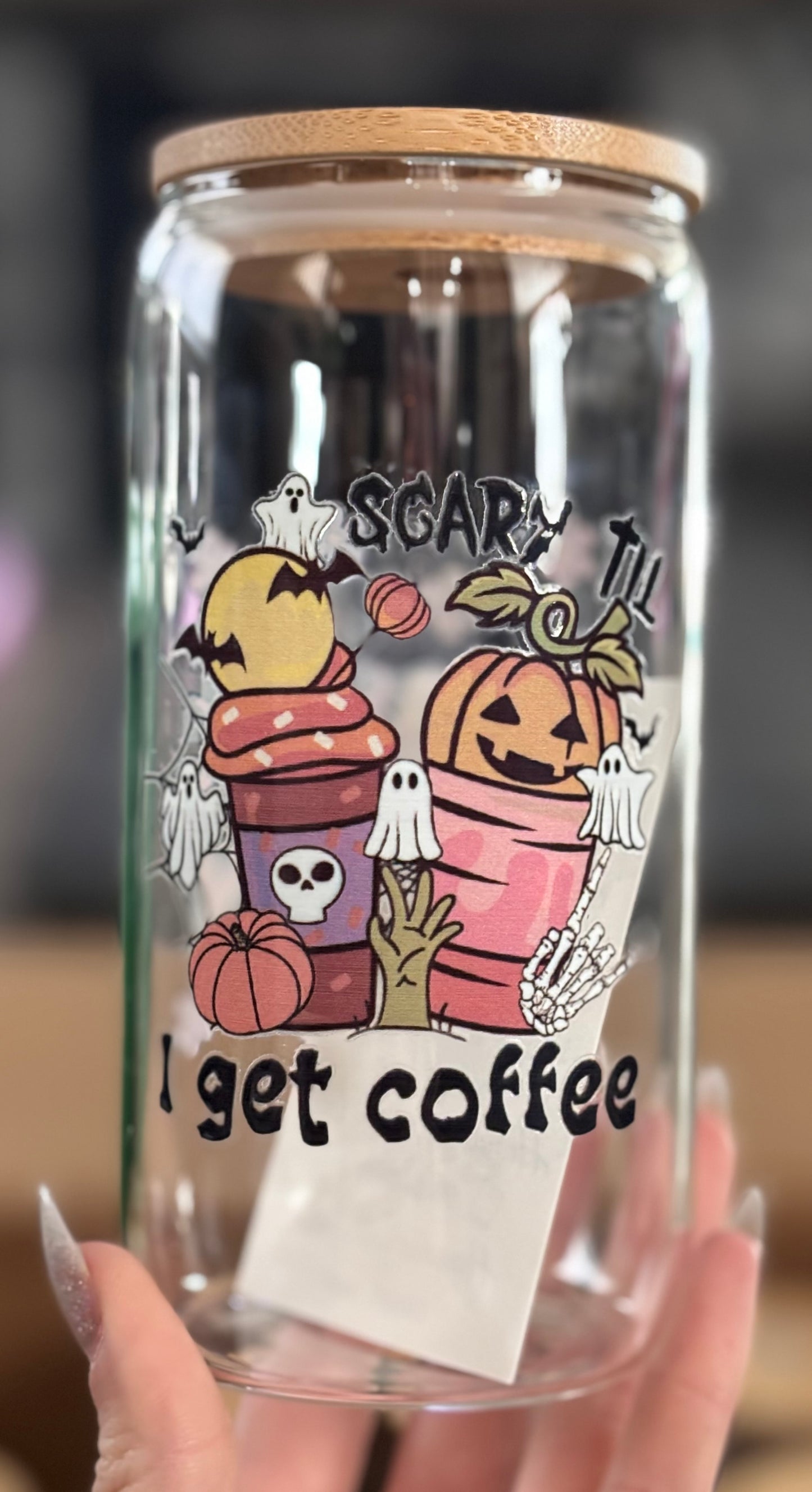 Halloween Glass Cup