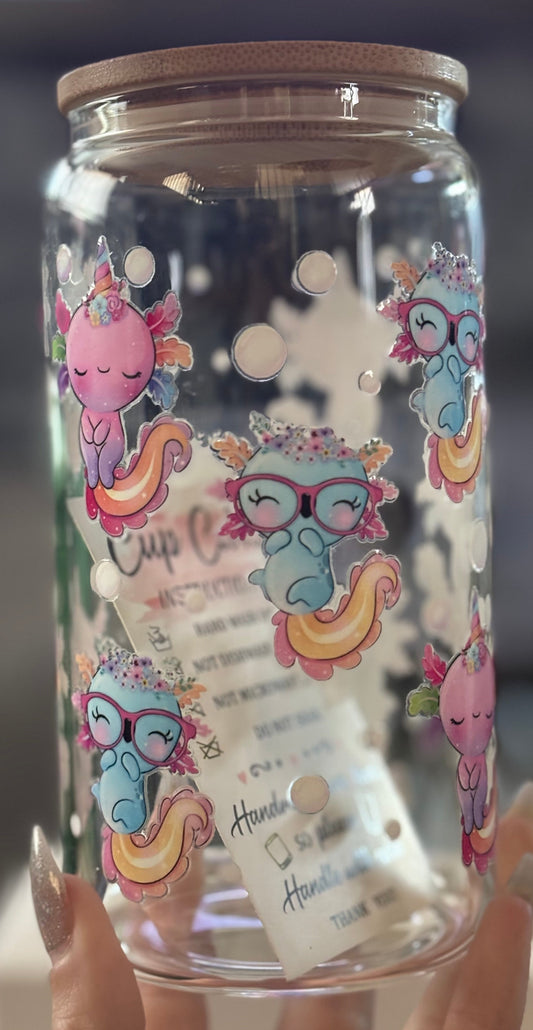 Axolotl Glass Cup