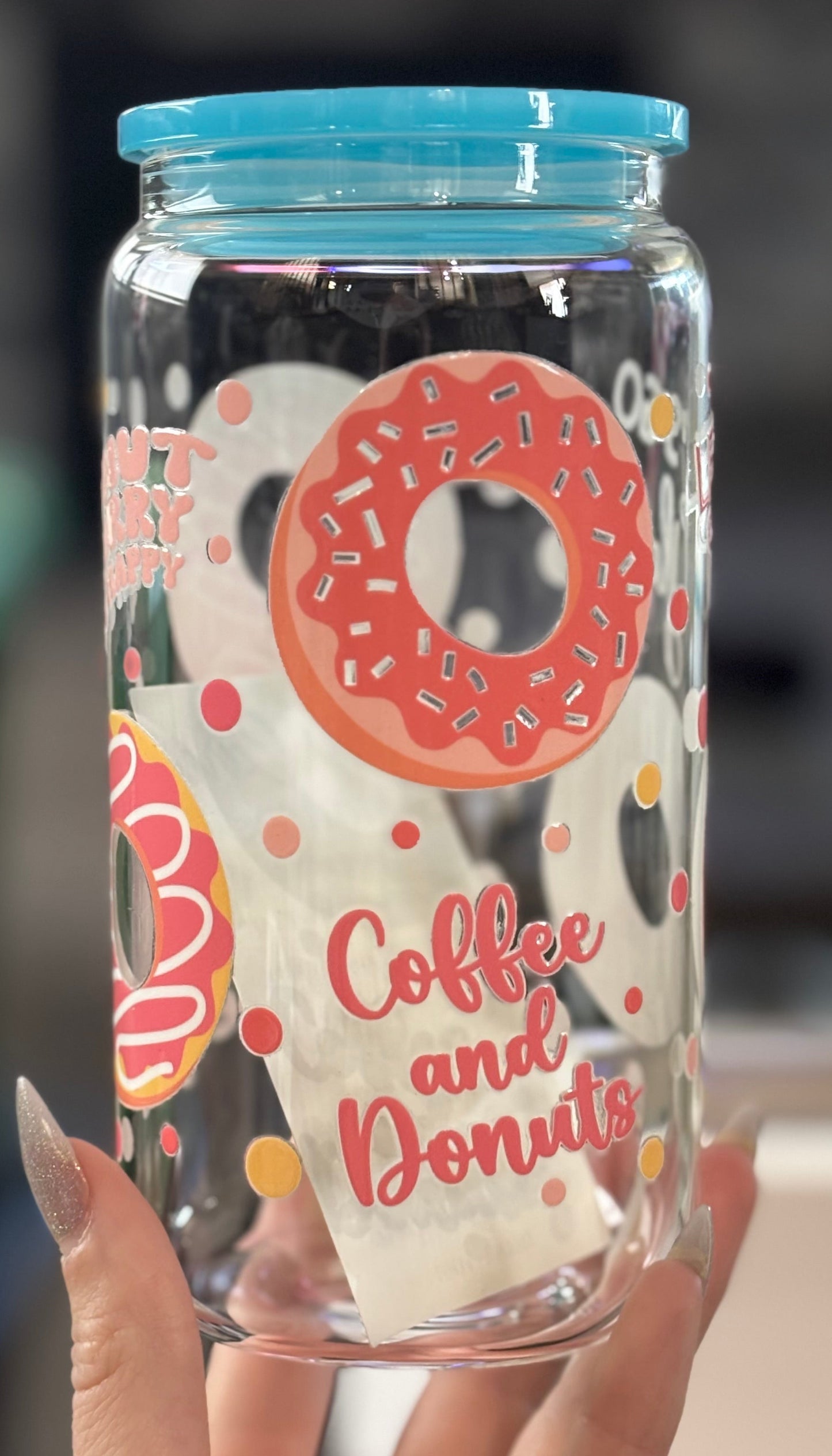 Donuts Glass Cup