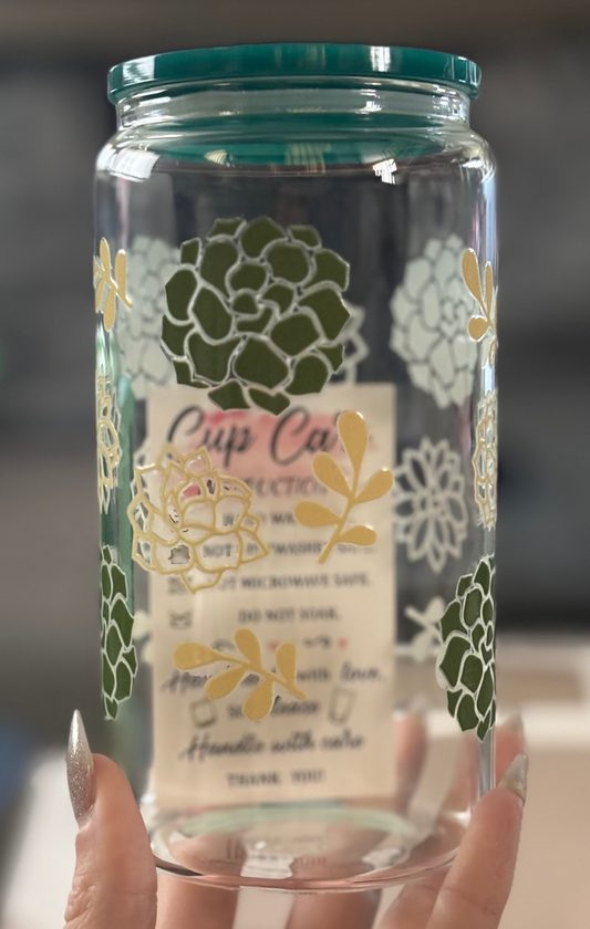 Succulent Glass Cup