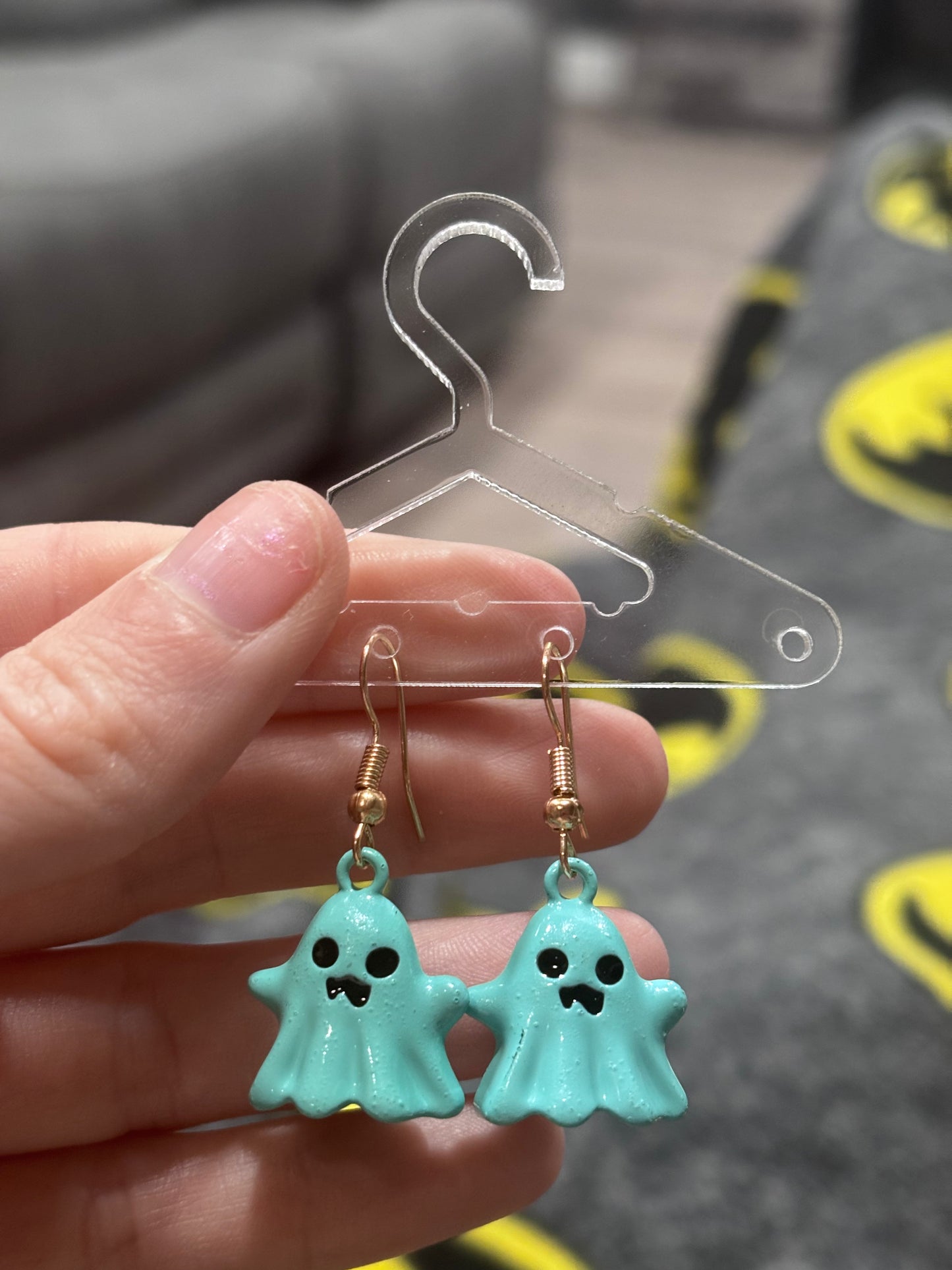 Metal Ghost Earrings