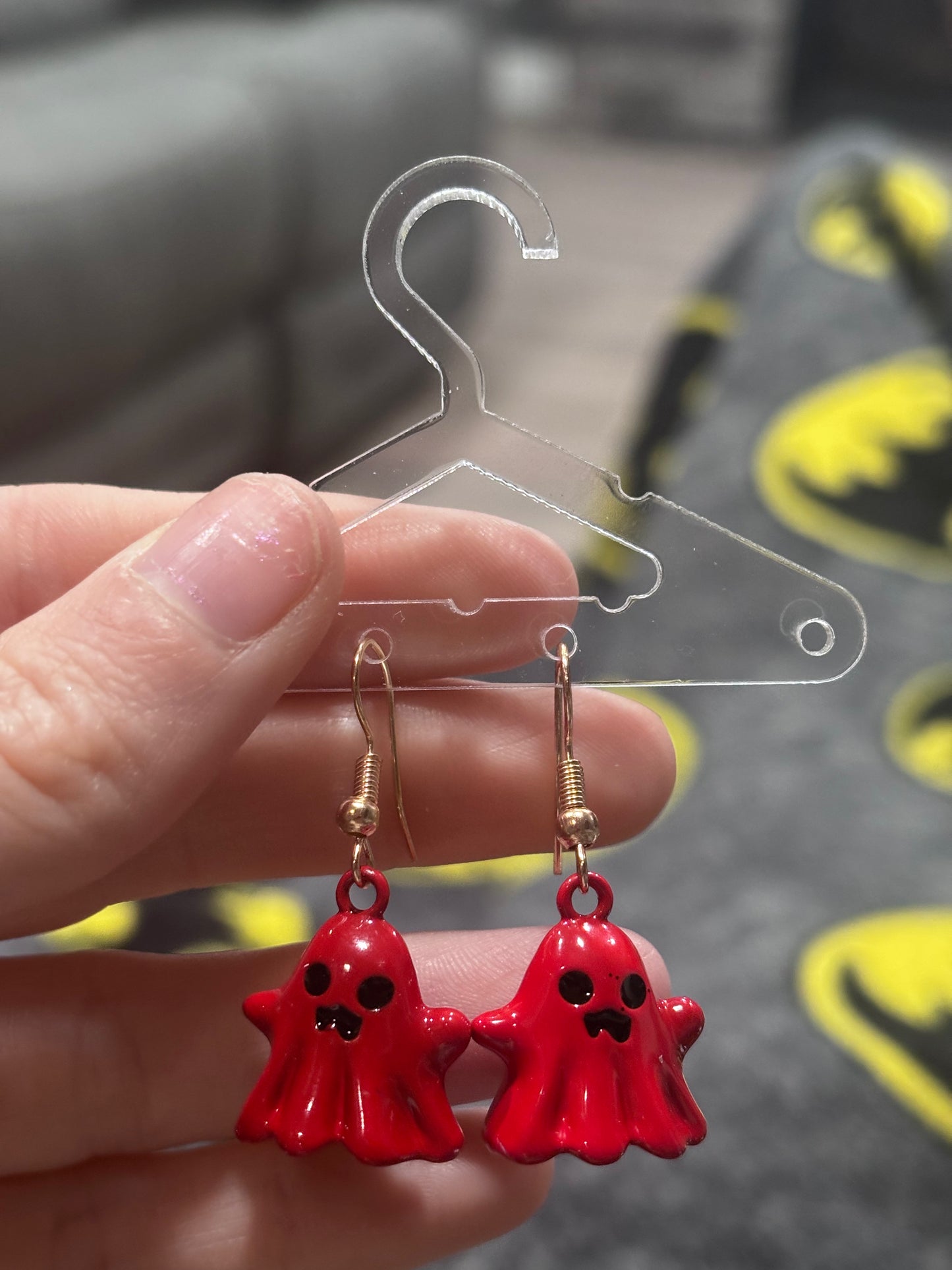 Metal Ghost Earrings