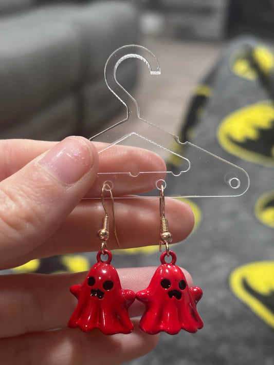 Metal Ghost Earrings