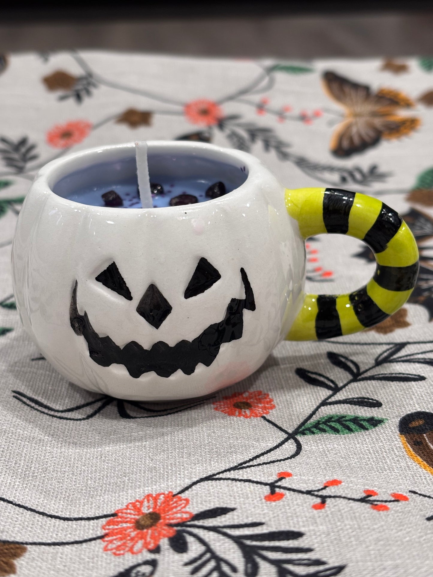 Mini White Pumpkin Candles